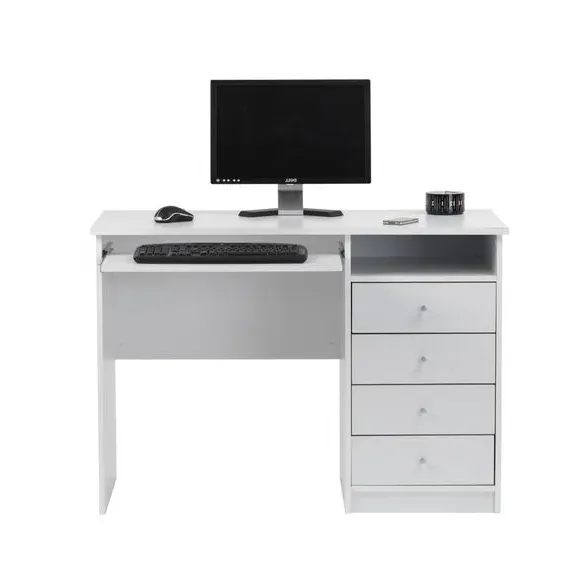 Compact Desk with Storage - White alternate view