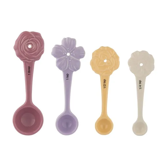 4-Piece Measuring Spoon Set - Multicolor, Stoneware alternate view