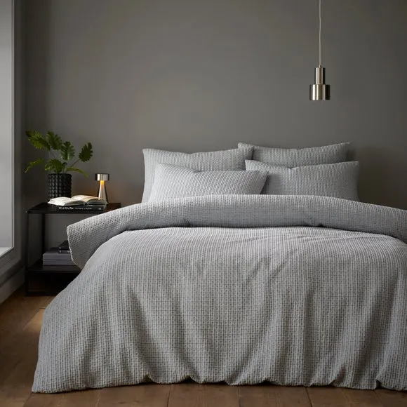 Mason Geo Jacquard Duvet Cover & Pillowcase Set - Grey product