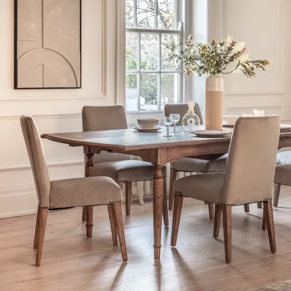 Matola Set of 2 Velvet Dining Chairs - Natural alternate view