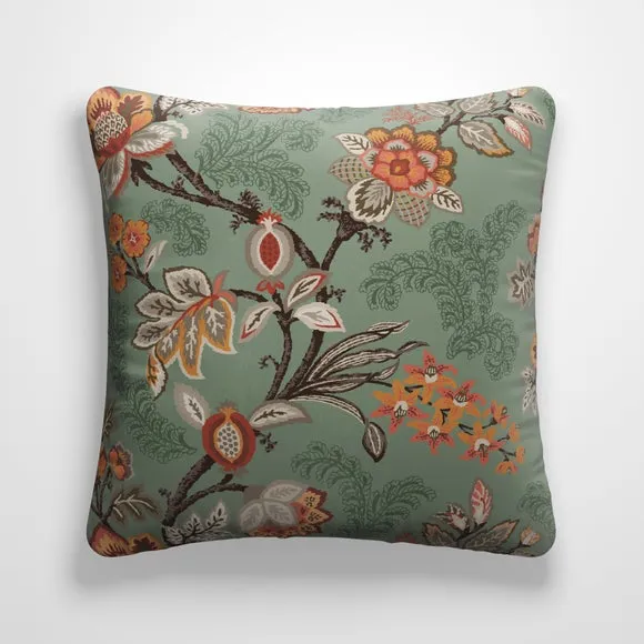 Jacobean Cushion Cover - Fern, Velvet alternate view