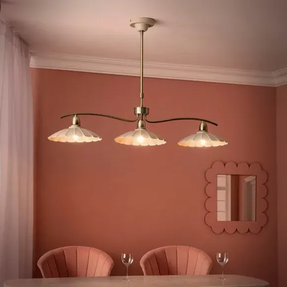 Maya Scallop 3-Light Adjustable Ceiling Light - Mushroom alternate view