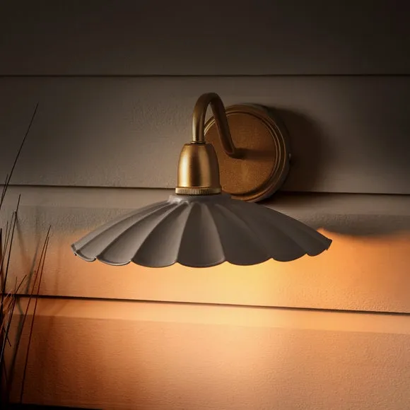 Maya Scallop Wall Light - Satin Gold, Metal alternate view