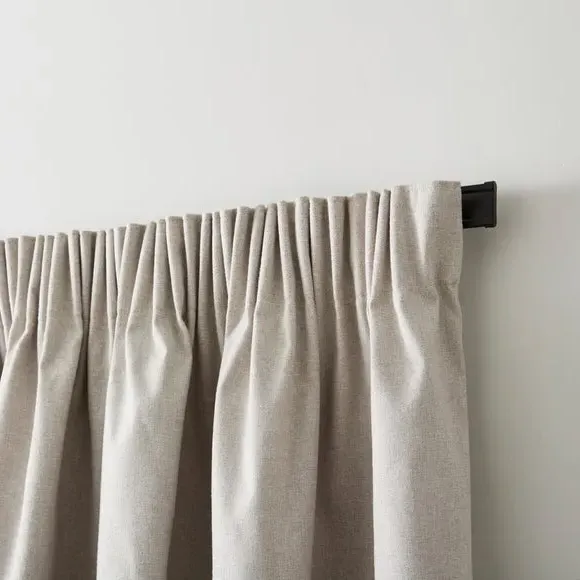 Aluminium Pencil Pleat Curtain Track - Matt Black alternate view