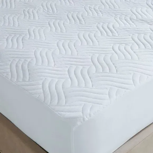 Microfibre Mattress Protector - White alternate view