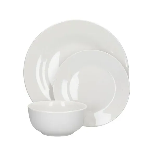12-Piece Dinner Set - White, Porcelain alternate view