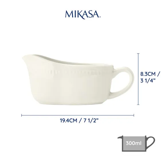 Gravy Boat with Handle - White, Stoneware product