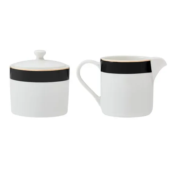 Sugar and Creamer Set - White, Fine China alternate view