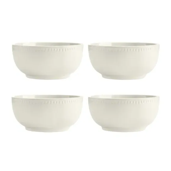 Set of 4 Cereal Bowls - Cream, Stoneware alternate view