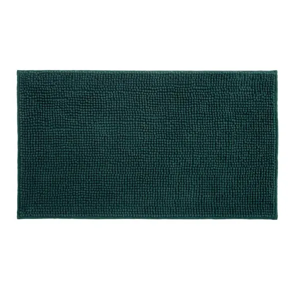 Mini Bobble Bath Mat - Bottle Green by Dunelm, image 2