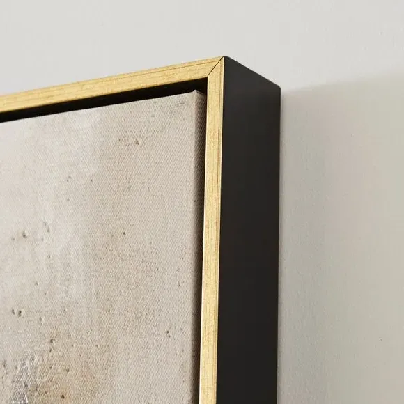 Abstract Framed Canvas - Gold, Metallic alternate view
