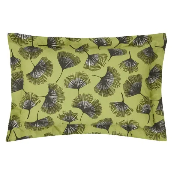 Ginko Oxford Pillowcase - Fern Green, Polycotton alternate view