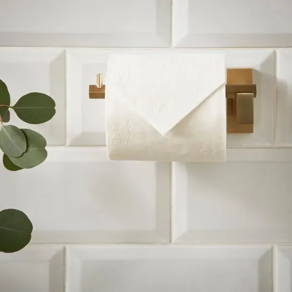 Square Toilet Roll Holder - Brushed Bronze alternate view