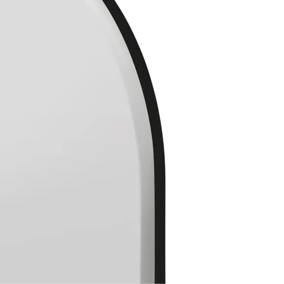 Arched Wall Mirror with Bevelled Edge - Black by Dunelm, image 5
