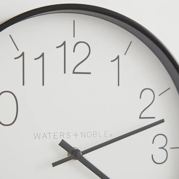 Wall Clock with Silent Movement - Black alternate view