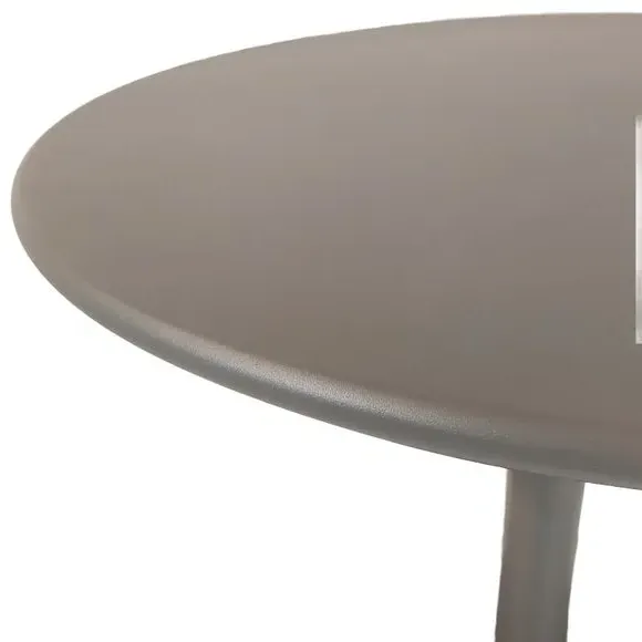 Round Dining Set with 4 Chairs - Grey, Steel by Dunelm, image 4