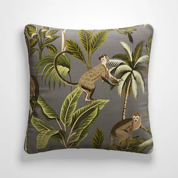 Cushion Cover with Tropical Print - Stone alternate view