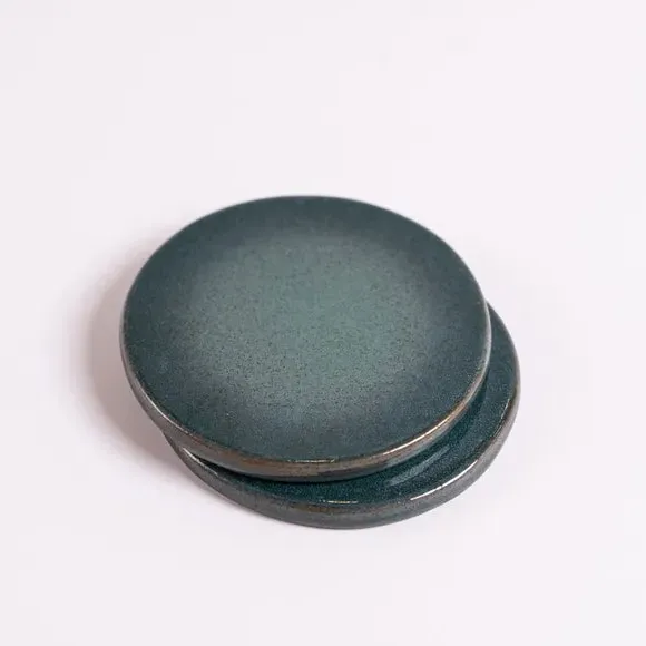 4-Piece Coaster Set - Blue, Stoneware alternate view