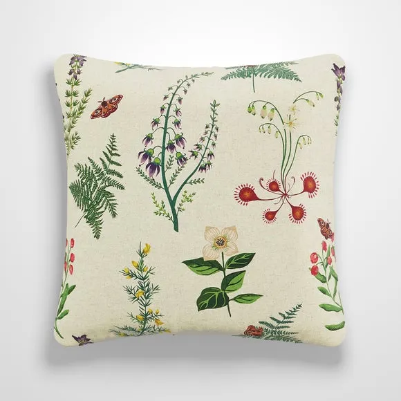 Cushion Cover with Floral Design - Natural, Cotton alternate view