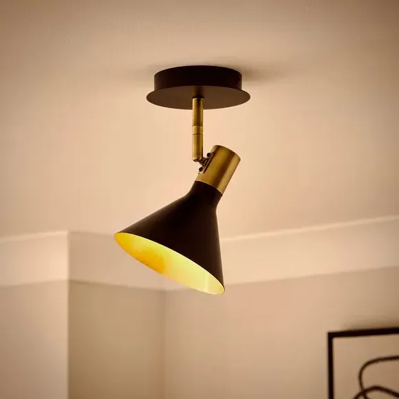 Morgan Adjustable Spotlight - Black, Steel alternate view