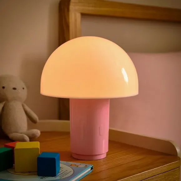 Mushroom Rechargeable Touch Dimmable Table Lamp - Pink alternate view