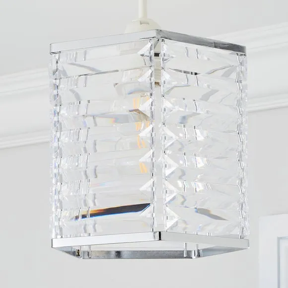 Nelas Prism Easy Fit Pendant Shade - Clear, Acrylic alternate view