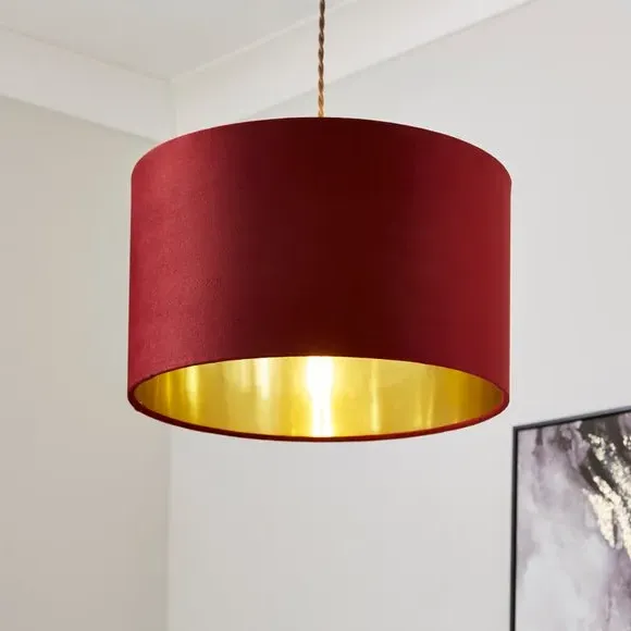 Nesa Velvet Drum Lamp Shade - Burgundy product
