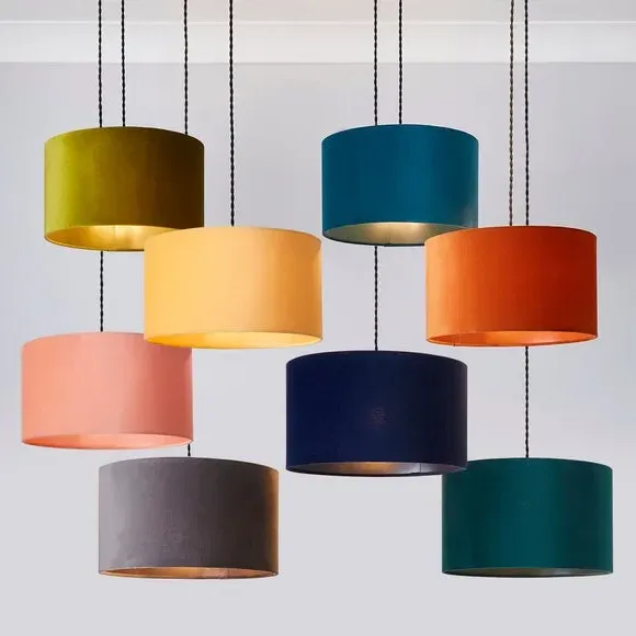 Nesa Velvet Lamp Shade - Bottle Green alternate view