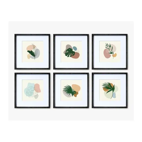 6-Piece Photo Frame Set - Black, Wood alternate view