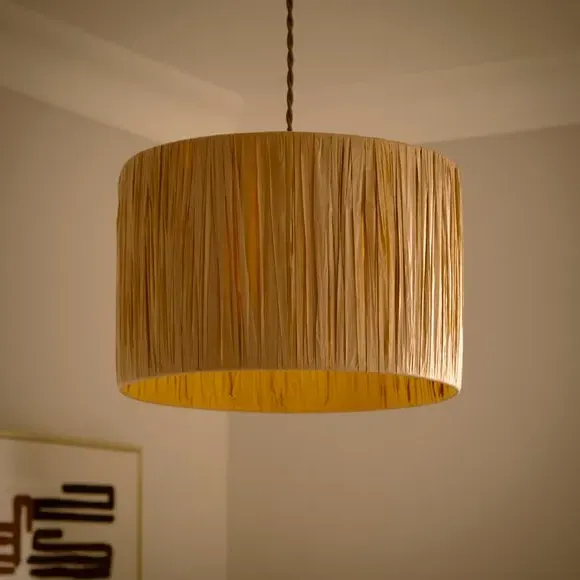 Niki Raffia Easy Fit Pendant Shade - Natural alternate view
