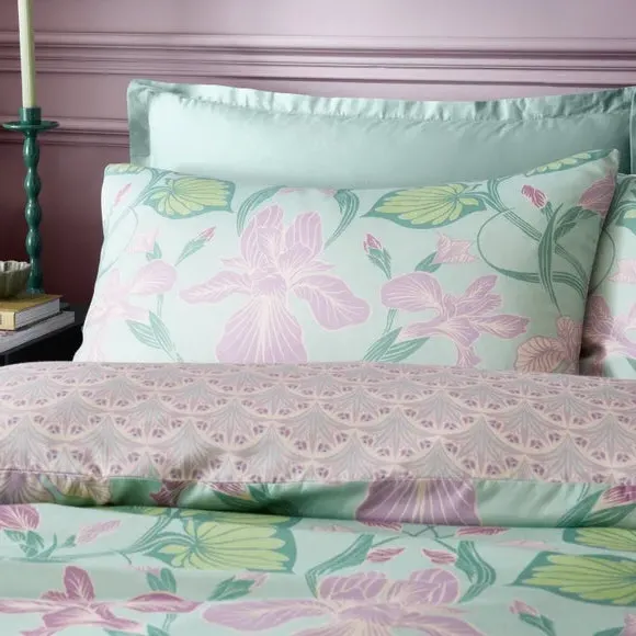 Nouveau Trail Duvet Cover and Pillowcase Set - Purple, Cotton alternate view