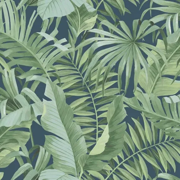 Self Adhesive Wallpaper Floral - Navy, Vinyl alternate view