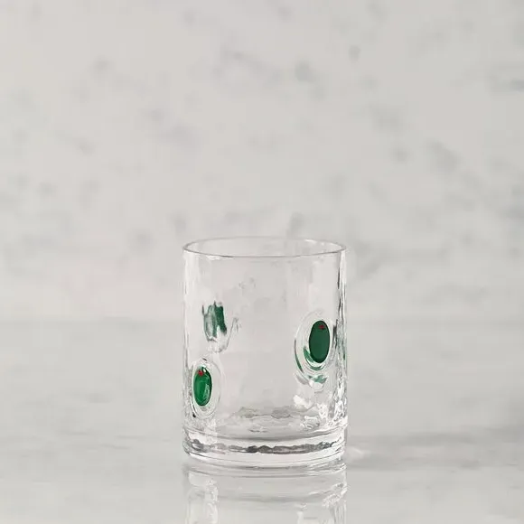 Olive Pressed Tumbler Glass - Clear alternate view