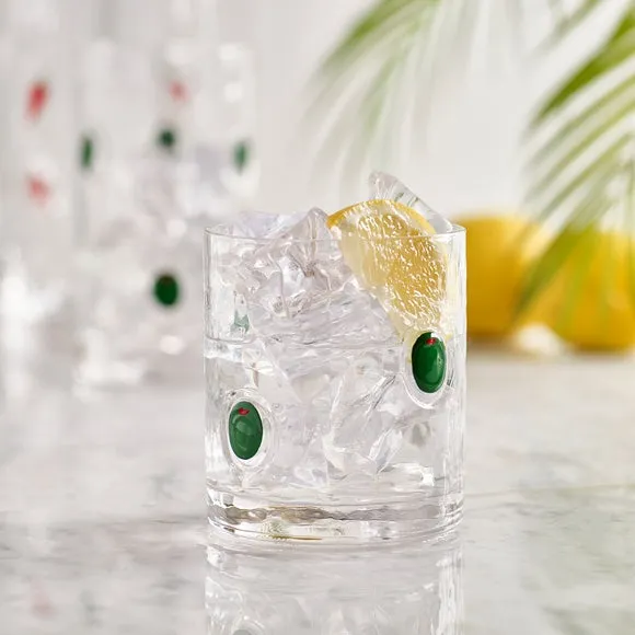 Olive Pressed Tumbler Glass - Clear product