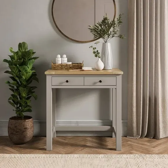 Olney 2-Drawer Compact Dressing Table - Stone product