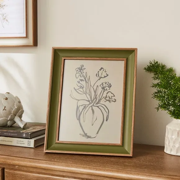 Olney Photo Frame - Green, Wood