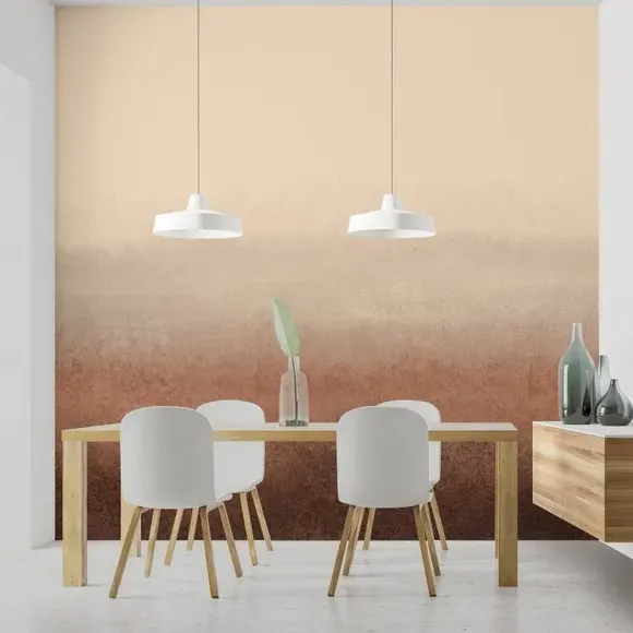 Large Scale Wall Mural Ombre - Terracotta Orange alternate view