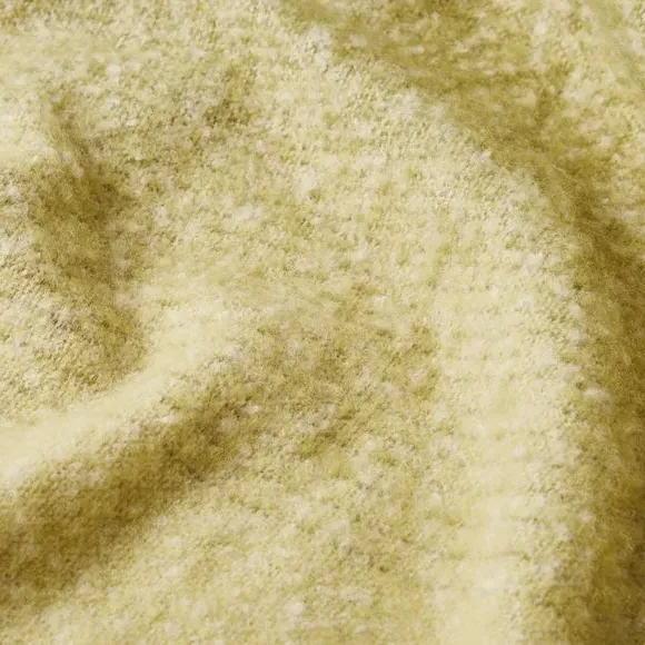 Ombre Throw Blanket - Olive Green, Mohair alternate view