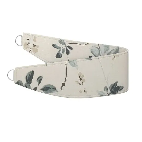 Curtain Tieback - Teal, Oriental Pattern alternate view