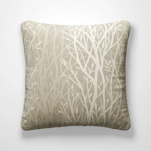 Tree Design Cushion Cover - Natural, Woven alternate view