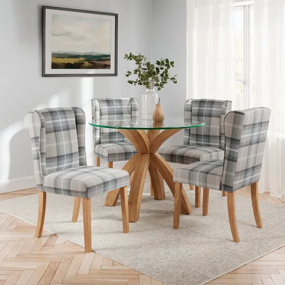 Set of 2 Wingback Dining Chairs - Grey alternate view