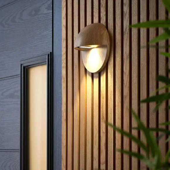 Kip Outdoor Wall Light with LED - Natural by Dunelm, image 5