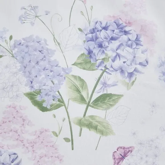 Wild Hydrangea Oxford Pillowcase - Lilac, Polycotton alternate view