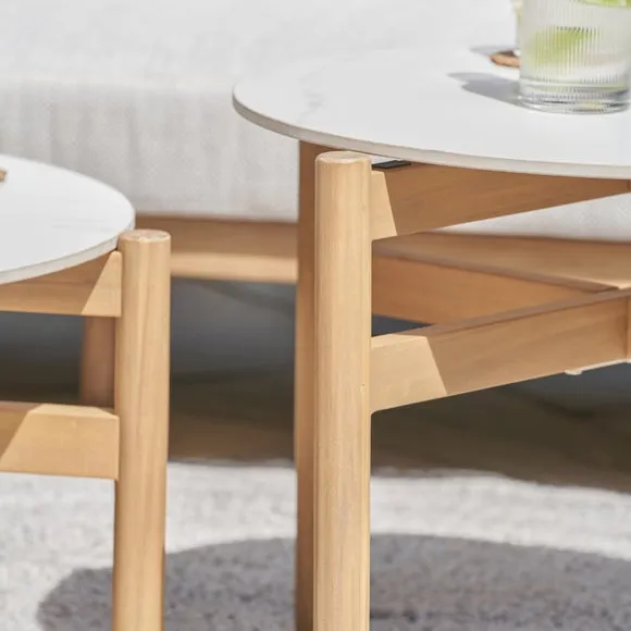 5-Piece Outdoor Seating Set - Natural, Acacia Wood alternate view