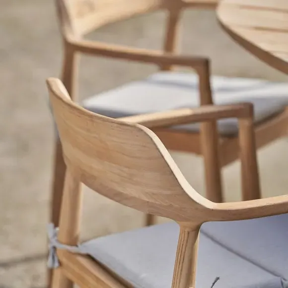 6-Seater Outdoor Dining Set - Natural, Teak alternate view
