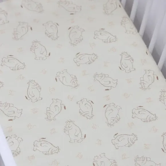 Gruffalo My First Cot Bed Fitted Sheets Pack of 2 - Cream, Cotton alternate view
