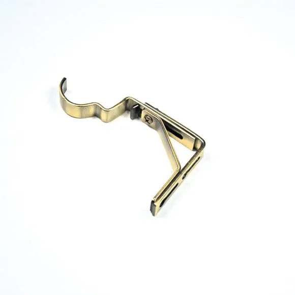 2-Pack Curtain Pole Brackets - Satin Silver alternate view