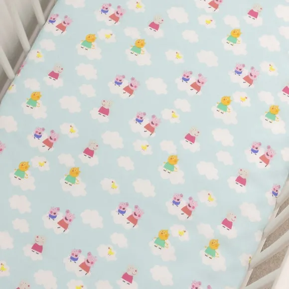 Peppa Pig Lullabies Cot Bed Fitted Sheets Pack of 2 - Pink, Cotton alternate view