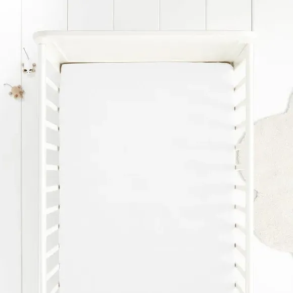 Pack of 2 Toddler Fitted Sheets Non Iron - White, Polycotton alternate view
