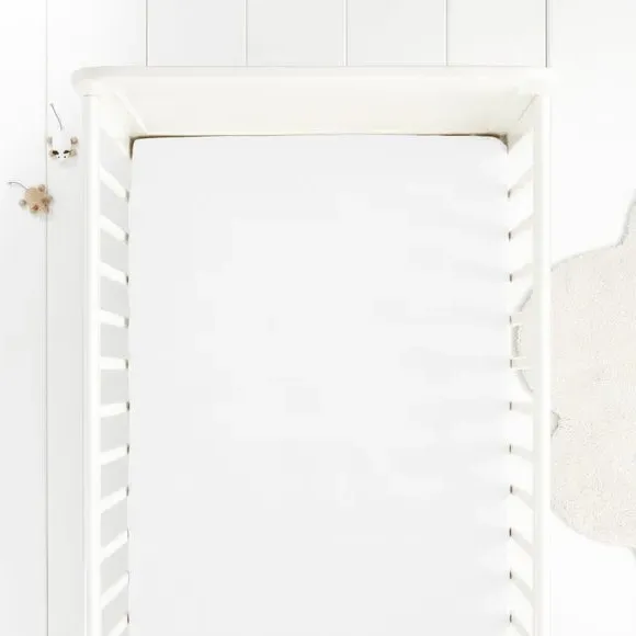 Pack of 2 Toddler Fitted Sheets - White, Cotton alternate view
